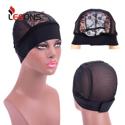 China Wig Band Edges Wig Net Cap For Making Wigs Leeons 2021 New Styles Head Wrap Wig Cap With Adjustable Ice Headband Lace Wig Caps For Wig Making for sale