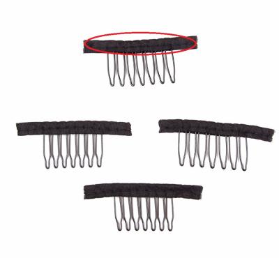 China Wig Combs For Making Wigs Cheap Clips For Wig Factory Supply Black Best Clips For Hair Extensions Stainless Steel Wig Combs for sale