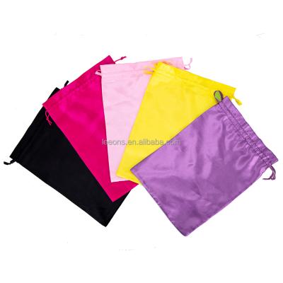 China Safety Leeons factory price hair silk bag drawstring wig bag satin packing bag large with custom logo for sale