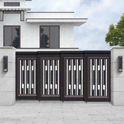 China Price Easily Assembled Powder Coated Aluminum Welding Metal Fence Driveway Gate For House Sliding Garden for sale