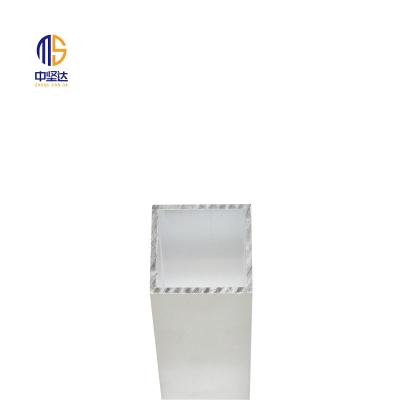 China Decorations 50x50 2mm thin china shape aluminum square tube profile custom supplier extrusion for window and railing for sale