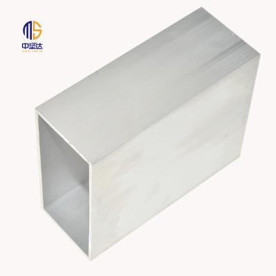 China Decorations 50x100 3mm Slim Aluminum Square Tube Extrusion Profile For Exterior Decoration Alu Art for sale