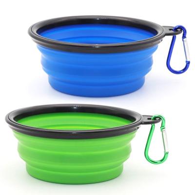 China Pet Stored Bowls Food Grade Portable Collapsible Silicone Dog Travel Bowls for sale