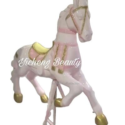 China 2022 New Product Comfy Large Props Carousel Commercial Kids Ride Large Fiberglass Carousel Horse Wedding Decoration for sale