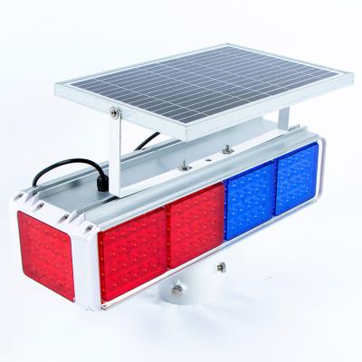 China PC+Aluminum LED Burst Instant Traffic Warning Light Red Blue Solar Flashing Warning Light Led Flashing Lights for sale