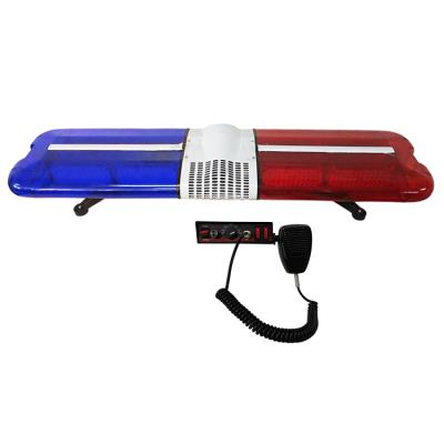 China PC and DC12V 120watts aluminum red blue bar light police led light bar used police lightbar with horn siren for sale