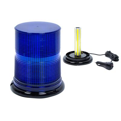 China PC+ABS LED Strobe Beacon Light Magnetic Base 12V-24V Emergency Car Blue Light Truck Turn Signal Warning Lamp for sale