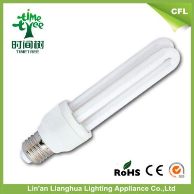 China 100% Tri - color 2 U  Shaped Fluorescent Bulb Lights 13W 7000K Super Bright Day Light CFL for sale