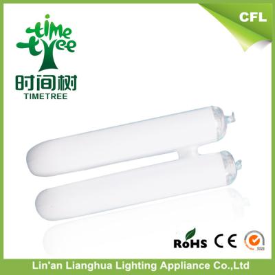 China 2 U Shaped Fluorescent Tube 12mm T4 Halogen Powder Fluorescent Lamp Parts for sale