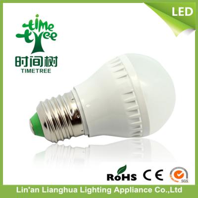 China High Efficiency E27 / B22 3W Energy Saving LED Light Bulbs With PC Plastic Body for sale