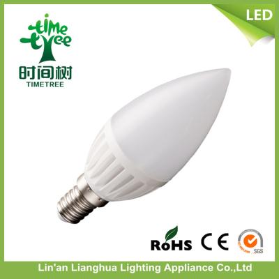 China Office Ceramic LED Candle Light Bulbs Warm White 6500k , LED Candelabra Bulbs for sale