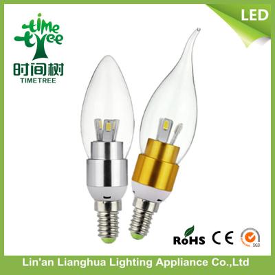 China Aluminum Allo 3w 4w Party B22 LED Candle Light Bulbs With Glass Cover for sale