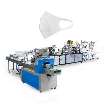 China Recommendation Key Detonation Automatic Folding Face Mask Stable/Durable/Pretty/High Efficiency Making Machine With Packing Line for sale