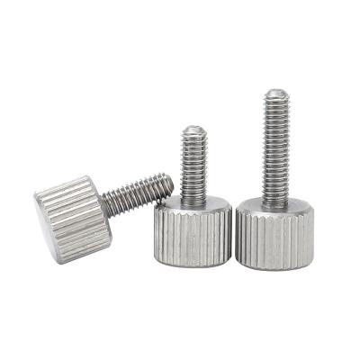 China Construction Factory Price Stainless Steel Ss304 Knurled Thumb Slotted Screw Bolts Metric Head Steel Slotted Knurling Thumb Screws M2M3M4 for sale