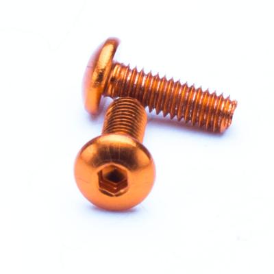 China Aluminum Pan Customized M2-M20 Color Button Hex Head Socket Screws Colored Anode Machine Screws for sale