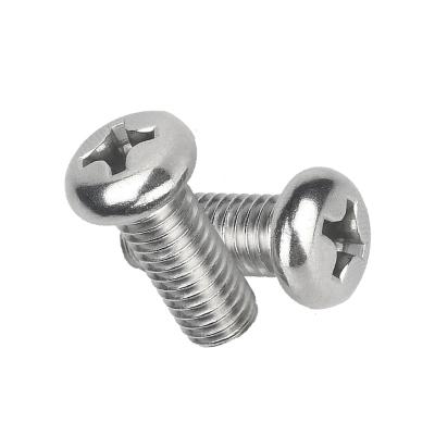 China Industry Metric Din 7985 Pan Head Machine Screw Stainless Steel Cross Recessed Expanded Cheese Head Screws M2M3M4M5M6 for sale