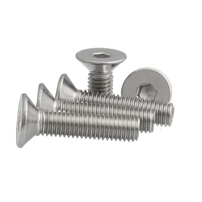 China Industry M3 Stainless Steel Machine Screw Hexagon Screw Socket Countersunk Head Machine Screw for sale