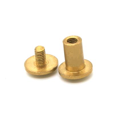 China Pan China Suppliers Custom 7mm 8mm 3mm m3 m6 Post Binding Post Screw Rivet Chicago Brass Chicago Screw For Leather Belt for sale