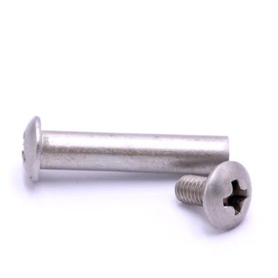 China M3 M4 M5 Stainless Steel Carbon Steel Brass Flat Round Nipple Chicago Leather Slotted Screw Head Chicago Blind Screw for sale