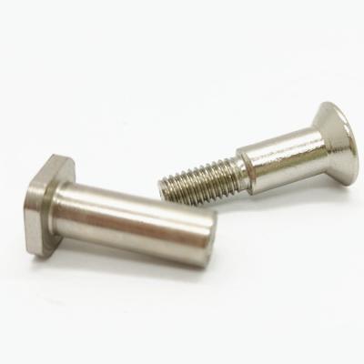 China Leather Pan Custom Square Head Chicago Screw M2M3M4M5M6 Locking Screws Steel Nickel Female and Male Screws for sale