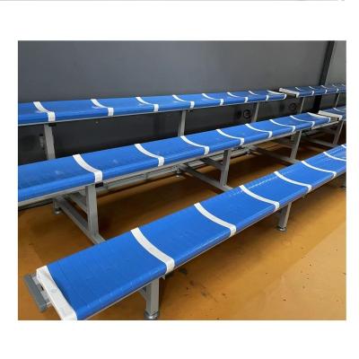 China Low backrest seat Three rows of simple stands mobile  for athletes to rest and spectators to rest on stools in football fields for sale