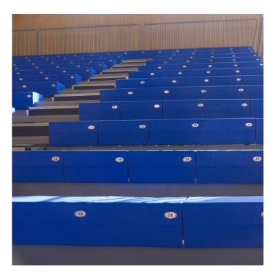 China 2023 China Telescopic bleachers plastic no-backrest stadium seat indoor activity sports rest chair gym bleacher Customize for sale