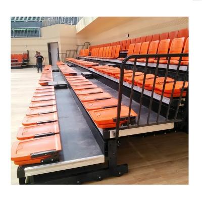 China Factory Price Indoor stadium telescopic foldable seats with non-armrest telescopic bleacher retractable gym bleachers Customize for sale