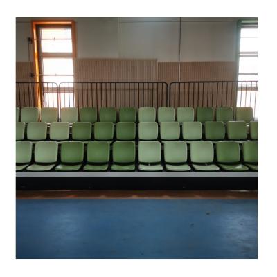 China Frog Indoor Gym Telescopic seat with Foldable backrest telescopic bleacher retractable gym bleachers Customize for sale