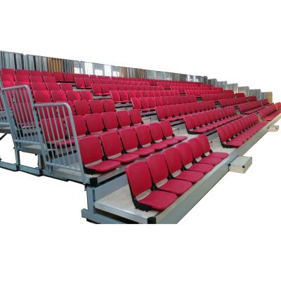 China Frog Indoor Gym Telescopic seat with non-armrest telescopic bleacher retractable gym bleachers Customize for sale