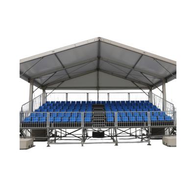 China Outdoor Stadium Outdoor Stadium Dismountable Sports Grandstand Metal Bleachers Stand With Plastic Seats For Sports Events for sale