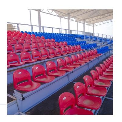 China Outdoor Stadium Outdoor Stadium Dismountable Sports Grandstand Metal Bleachers Stand With Plastic Seats For Sports Events for sale