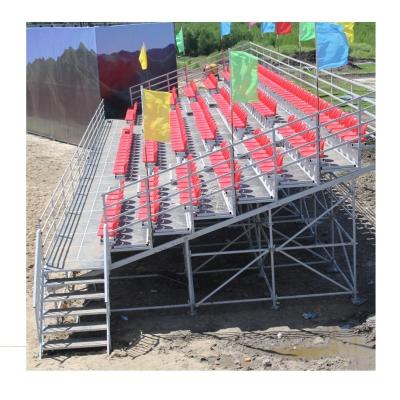 China Outdoor Stadium Outdoor Stadium Dismountable Sports Grandstand Metal Bleachers Stand With Plastic Seats For Sports Events for sale