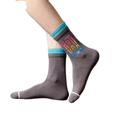 China Wholesale Designer Casual Jacquard Knitted Crew Cotton Brands QUICK DRY Socks Custom Made Mens Funny Sports Socks for sale