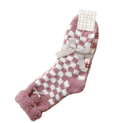 China Winter Sales Ladies Sock Cute Cartoon Comfortable Soft Warm Breathable Women Fuzzy Sleep Socks Winter Floor For Girl for sale