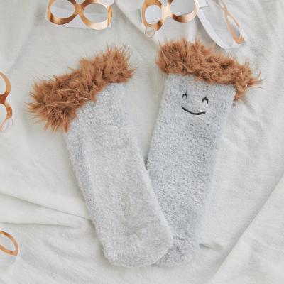 China Women Breathable Winter Design Fashion Comfortable Gift Party Soft Thermal Sleep Tube Bangs Fuzzy Socks Home for sale