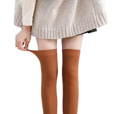 China Women's Breathable Stockings Over - The Knee Fashion Added To Keep Warm And Beautiful Lengthen Ladies Cotton Socks for sale