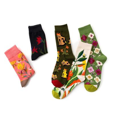 China Breathable Warm Home Winter Socks Fuzzy Home Socks Coral Fleece Warm Colorful Men's Winter Fleece Striped Socks Painting for sale