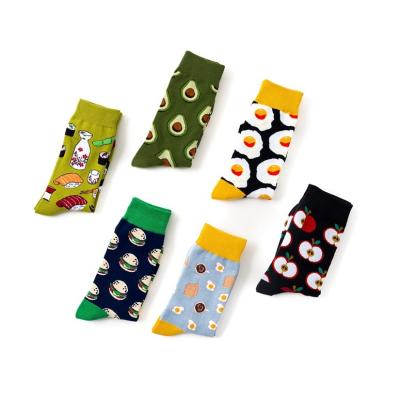 China QUICK DRY Hot Selling High Quality 100% Cotton Cartoon Women Girl Hoops Custom Cartoon Socks Fashion Hip Hop Style West Coast Socks for sale