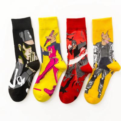 China Wholesale QUICK DRY Custom Design Cool Crazy Cartoon Cotton Women Art Character Hip Hop Dress Sock Casual Socks for sale