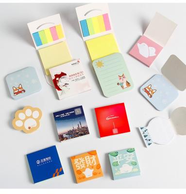 China paper & Cardboard Factory Supplier Cheap Recycled Logo Note Pad Custom Round Heart Shape Office Cute Colorful Bookmark Branded Post-it Sticky Notes for sale