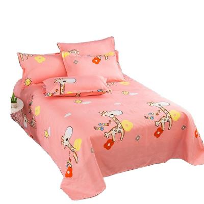 China Hot Sale Anti-Static Printed Bedding 100% Polyester Sheet Comforter Cover Pillowcase 3 Pieces Set 4 Pieces Polyester Fiber Bedding for sale