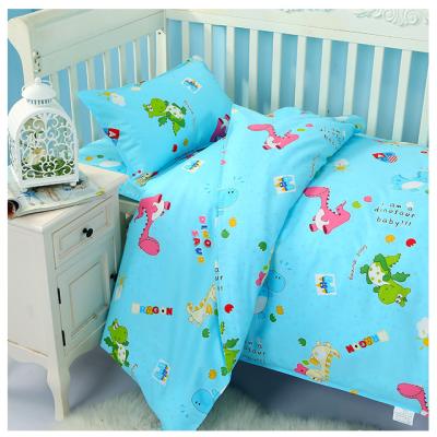 China Anti-Static Kindergarten Comforter 3-Piece Cartoon Bedding With Core 6-Piece Cotton Kids Cartoon Baby Nap Comforter for sale