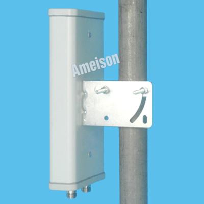 China AMEISON Antenna 2x12 dBi high gain dual polarization 2.4GHz directional panel antenna mimo wifi 65 degree for sale