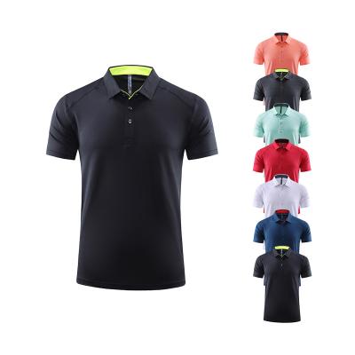 China Street Fashion Simple Oversized Golf Polo Shirt Men's T-shirts Short Sleeve Polo Shirts Customized Logo Blank Anti-wrinkle for sale