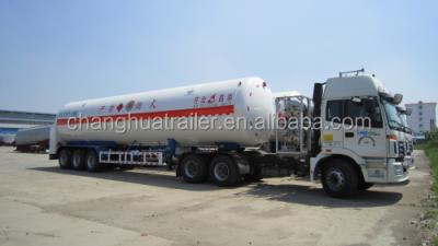 China Truck Trailer 3 Axle Double Walled Cryogenic Liquid Lorry Tank Semi Trailer For Sale for sale