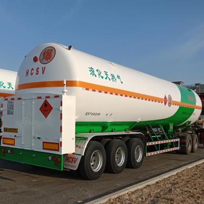 China China factory 3 axle tanker trailer LNG liquid CO2 cryogenic tank trailer truck semi trailer for sale for sale