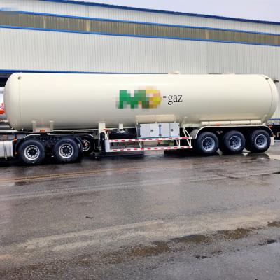 China Hot sale 3 axles LPG gas tank tank trailer truck semi trailer LPG storage tanker truck for sale for sale