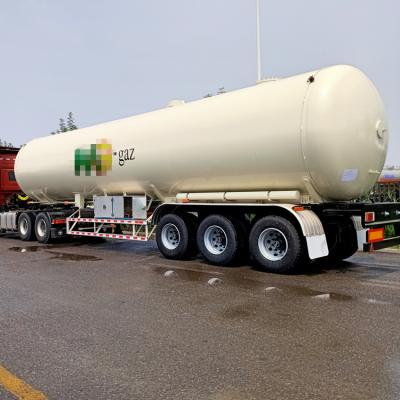 China 60 Axle Truck Trailer 3 Axle 60 CBM Pressure Vessel LPG Tank Trailer LPG Propane Bullet Tank Trailer Hot Selling Liquid LPG Trailer for sale