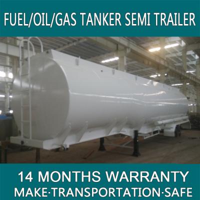 China 50000 Liters Q235 Carbon Steel Fuel Tanker Trailer Fuel Tankers In Europe Second Hand Fuel Tanker Trailer for sale