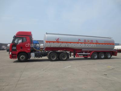 China Truck Trailer 3 Axle 45cbm Transport Steel Tanker Semi Trailer Truck Sulfuric Acid for sale